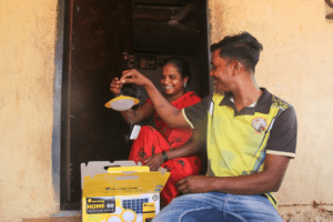 Home Solar Unit provided by Swades Foundation to a beneficiary