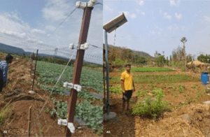 Solar Fencing for farms at a Swades Village